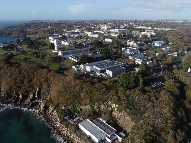 Vue aérienne du Centre Ifremer Bretagne à Brest